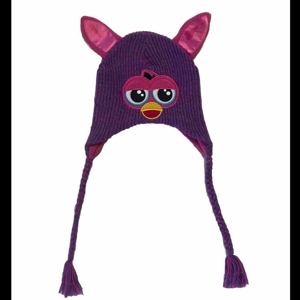 Furby Pink & Purple Winter Knitted Hat